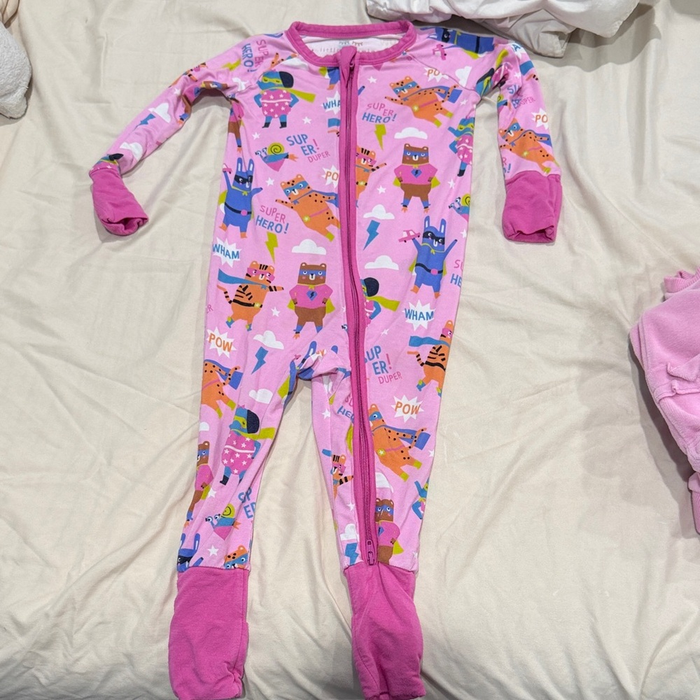 Little Sleepies Superhero Convertible Footie Pajama